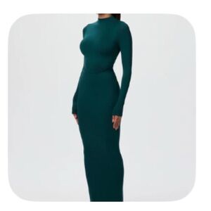 Naked Wardrobe Teal Long Sleeve Skirt Set